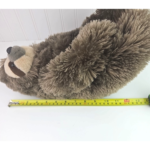 The Bearington Collection Sloth Plush 12 inch Stuffed Animal Brown Sweet Face - Picture 9 of 14